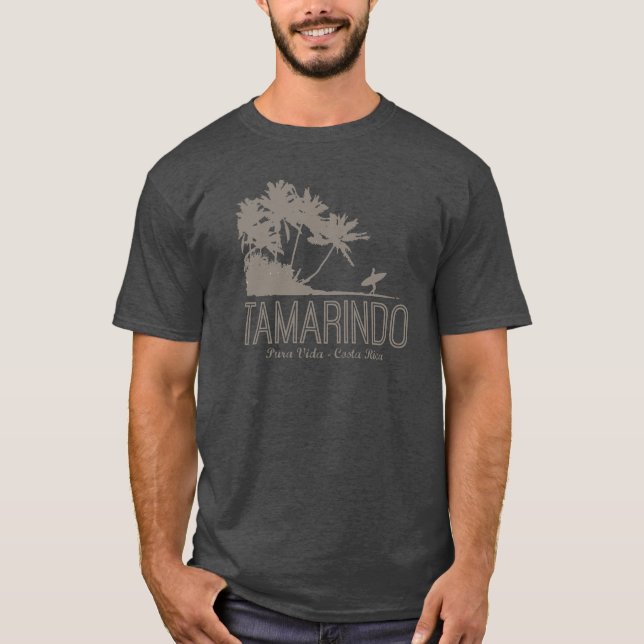 Tamarindo Costa Rica Surfer on the Beach T-Shirt (Front)