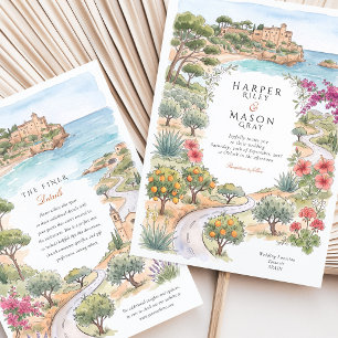 Tamarit Spain Wedding Invitation
