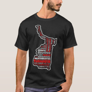 Tamaulipas Mexico Mapa Municipios Mexican State T-Shirt
