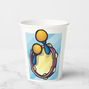 Tamborine And Maraccas Paper Cups