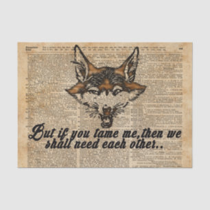 Tame Me - Dictionary Art Tissue Paper