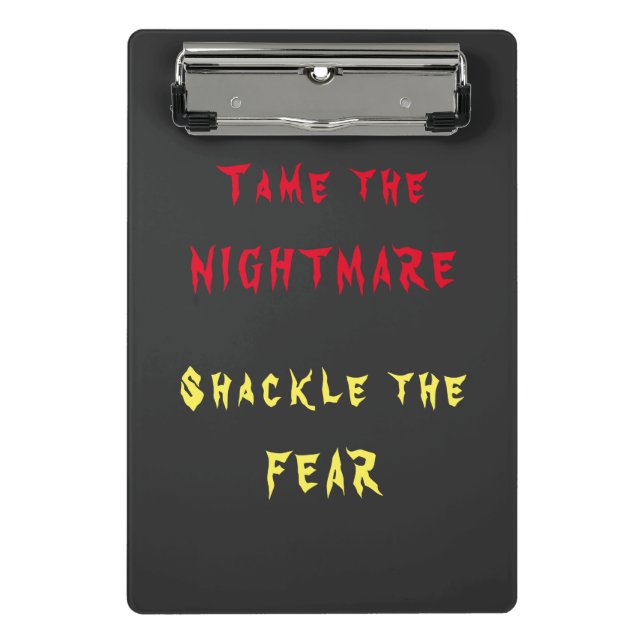 Tame the Nightmare Mini Clipboard (Front)