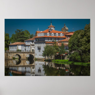 Tamega river park, chaves city, portugal poster