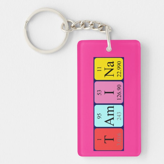 Tamina periodic table name keyring (Front)