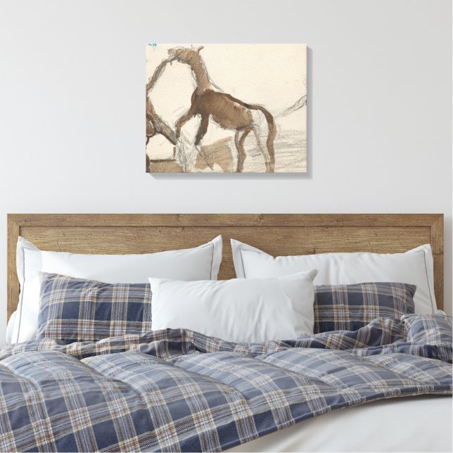 Taming a Horse Canvas Print (Insitu(Bedroom))