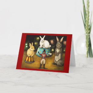 Taming Of The Giant Bunnies Holiday Card