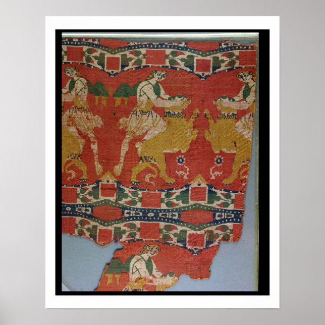 Taming of the Wild Animal, Byzantine tapestry frag Poster (Front)