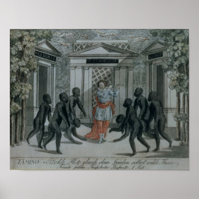 Tamino plays the magic flute poster (Front)