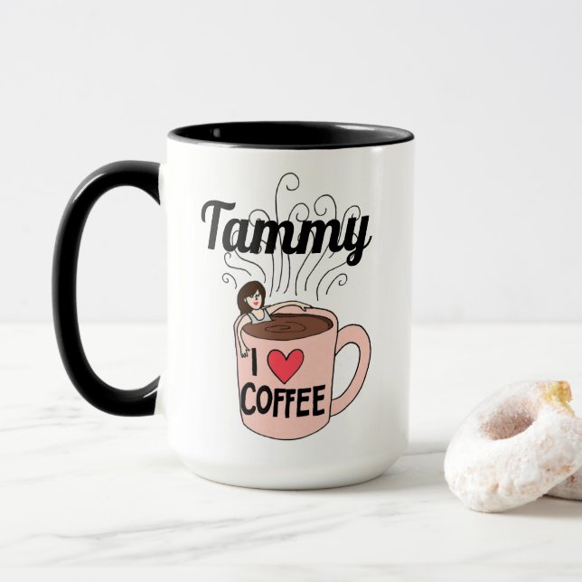 Tammy Loves Coffee Mug (With Donut)