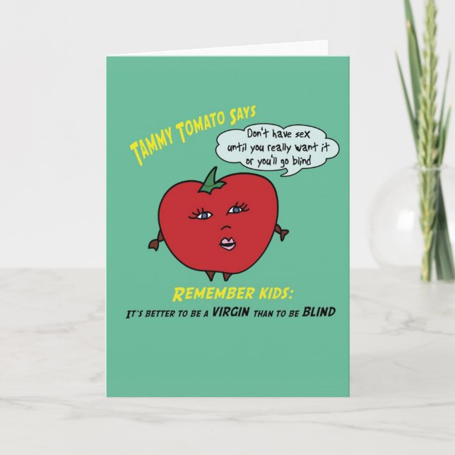 Tammy Tomato Greeting Card (Front)