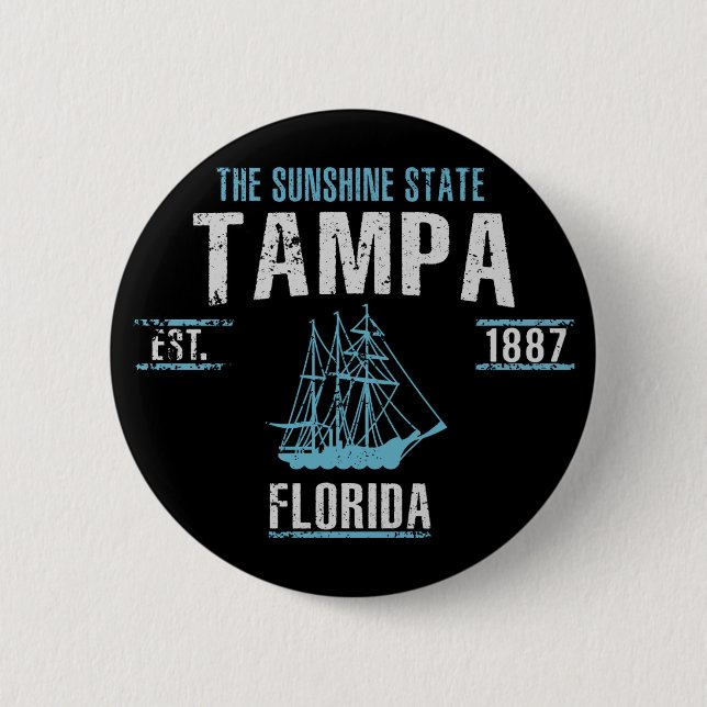 Tampa 6 Cm Round Badge (Front)