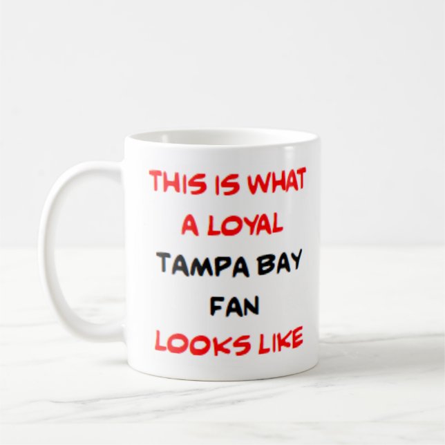 tampa bay fan, loyal coffee mug (Left)