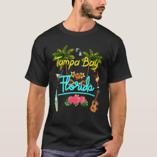 Tampa Bay Florida Beach Summer Palm Surf Sun Set P T-Shirt