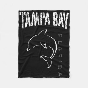 Tampa Bay Florida Dolphin Souvenir Fleece Blanket