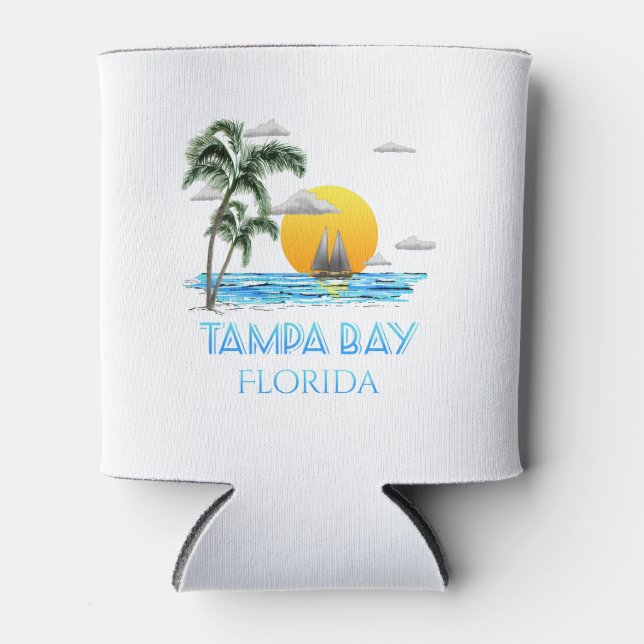 Tampa Bay Florida Sailing Can Cooler (Front)