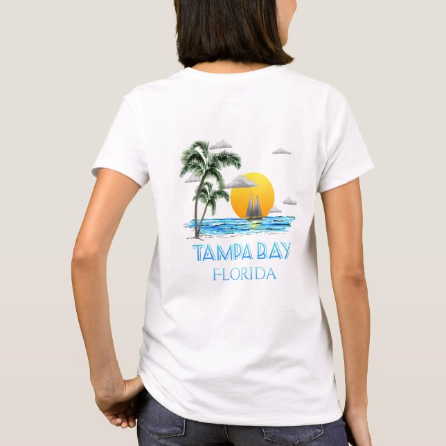 Tampa Bay Florida Sailing T-Shirt (Back)