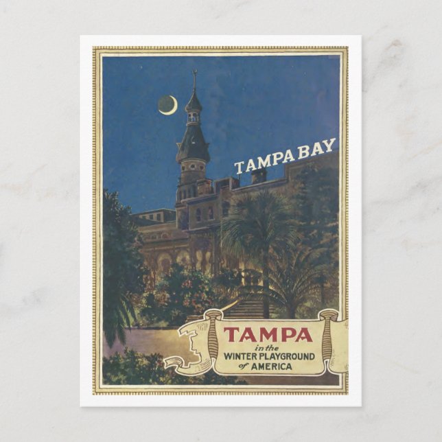 Tampa Bay Florida Winter Playground Vintage Postcard (Front)