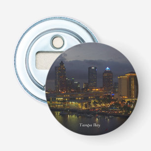 Tampa Bay Night Skyline Bottle Opener