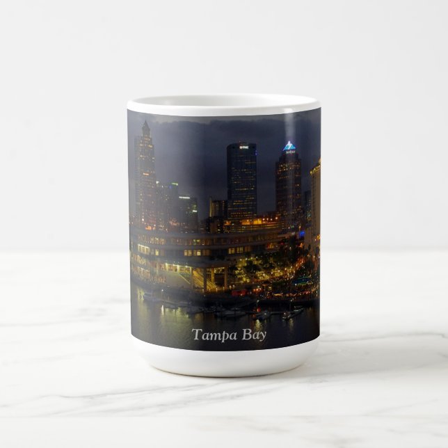 Tampa Bay Night Skyline Coffee Mug (Center)