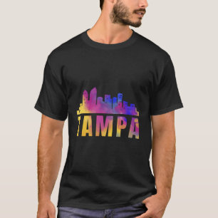 Tampa Bay Skyline Art City Town Florida Fl State U T-Shirt