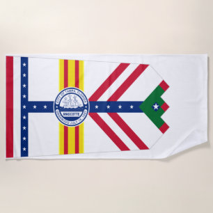 Tampa city flag beach towel
