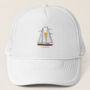 Tampa Coastal Nautical Sailing Sailor Trucker Hat