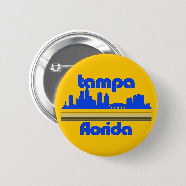 Tampa Florida 6 Cm Round Badge (Front & Back)