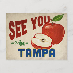 Tampa Florida Apple - Vintage Travel Postcard