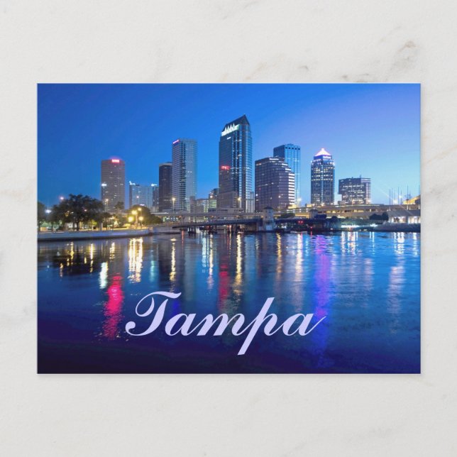 Tampa, Florida at dawn Postcard (Front)