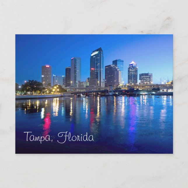 Tampa, Florida at dawn Postcard (Front)