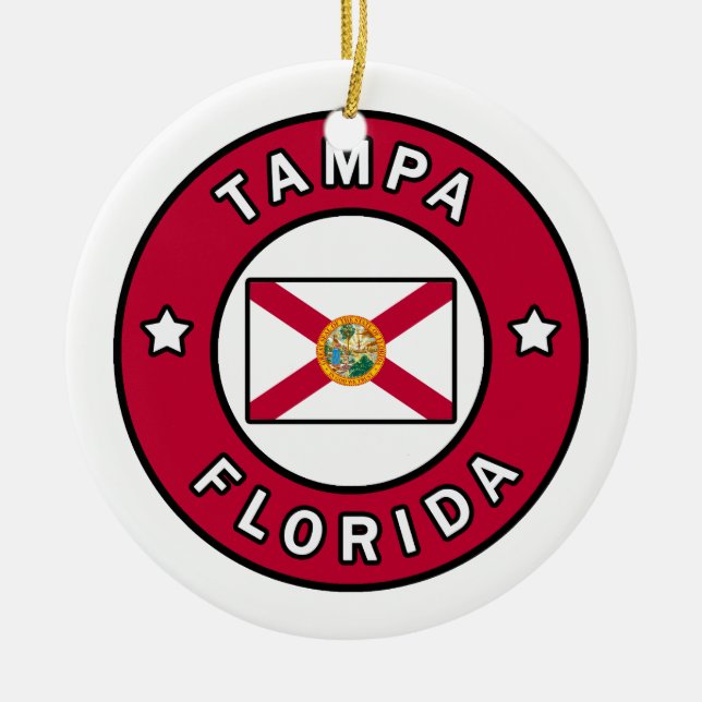 Tampa Florida Ceramic Tree Decoration (Front)