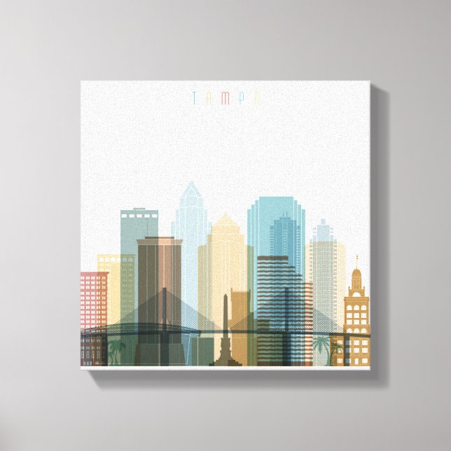 Tampa, Florida | City Skyline Canvas Print (Front)