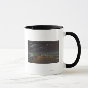 Tampa, Florida - Moonlit View of Gandy Bridge Mug