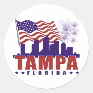 Tampa Florida Patriotic Sticker