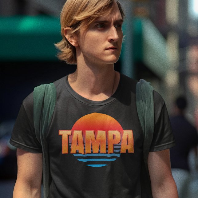 Tampa Florida Retro Sunset T-Shirt (Creator Uploaded)