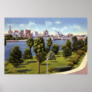 Tampa Florida Skyline from Davis Island Poster