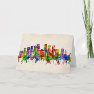 Tampa Florida Skyline Holiday Card
