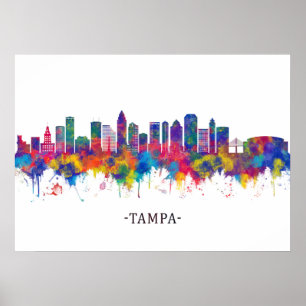 Tampa Florida Skyline Poster