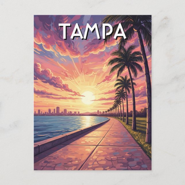 Tampa Florida Travel Postcard (Front)