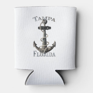 Tampa Florida Vacation Nautical Anchor Sailing Can Cooler