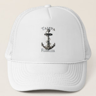 Tampa Florida Vacation Nautical Anchor Sailing Trucker Hat