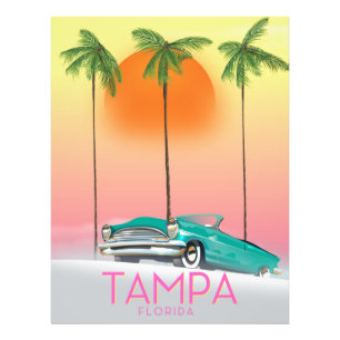 Tampa Florida Vintage style travel poster