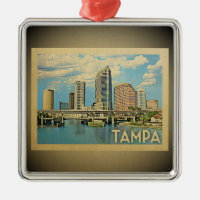 Tampa Florida Vintage Travel Ornament
