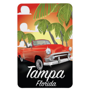 Tampa Florida vintage travel poster Magnet