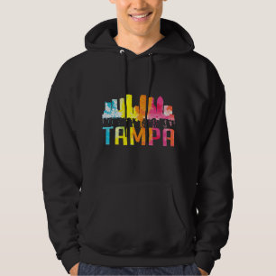 Tampa Florida Watercolor Art City Skyline Souvenir Hoodie