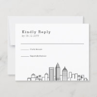 Tampa, Florida Wedding | Stylised Skyline RSVP