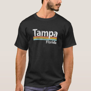 Tampa  Florida  Worn Retro Stripes  Classic T-Shirt