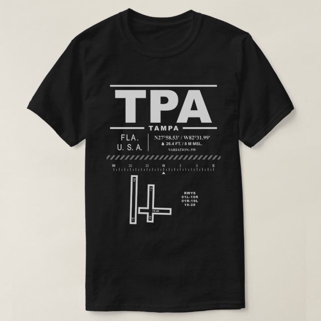 Tampa International Airport TPA T-Shirt (Design Front)