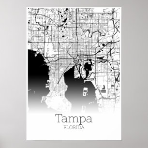 Tampa Map - Florida - City Map Poster