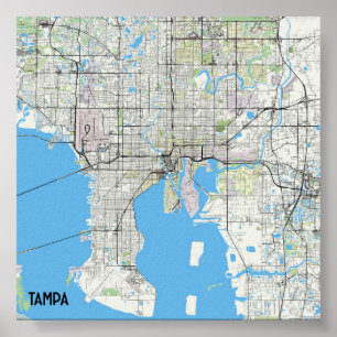 Tampa map poster